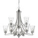 Natalie 9 Light 32 inch Satin Nickel Chandelier Ceiling Light